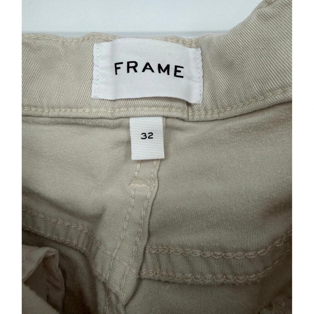FRAME L'Homme Slim Jeans Mens 32 Milk Beige Sustainable Lyocell Blend LMH870